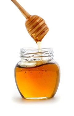 Pot de miel cuillère en bois